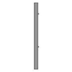 Zártszelvény vas oszlop kapuhoz egy oldal 2 mm