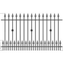 OLA 3+  kerítés köz elem, alapozott