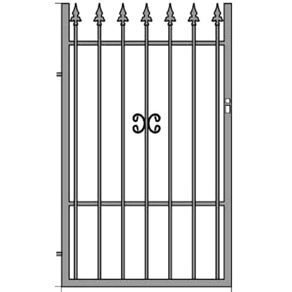 Ola 1 egyszárnyú kiskapu , alapozott