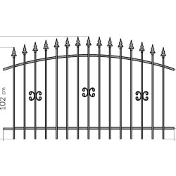 Zuzia1 kerítés köz elem, alapozott