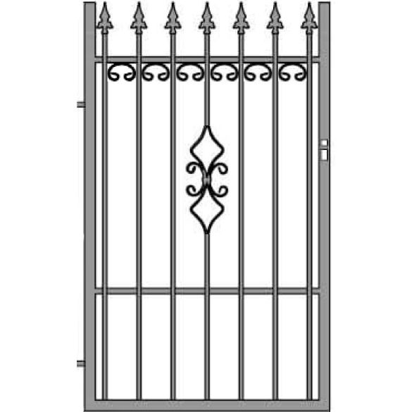 Ola 22 egyszárnyú kapu, alapozott