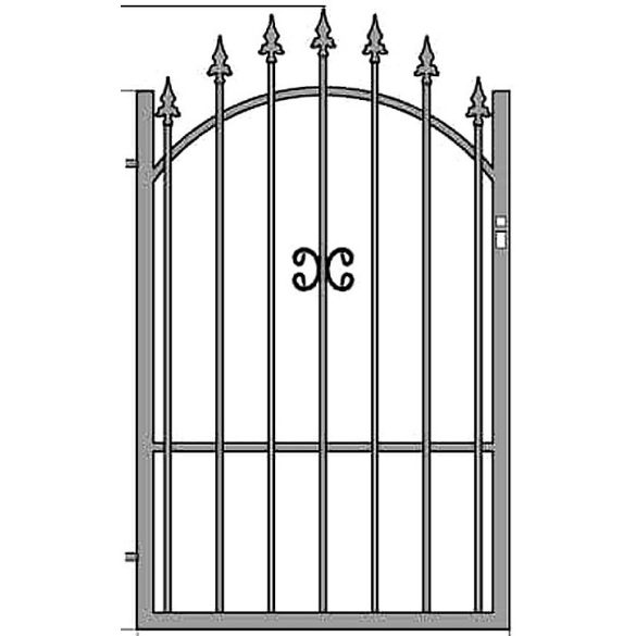 Zuzia1 egyszárnyú kapu , alapozott