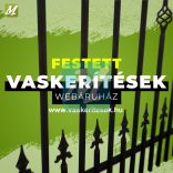 Kovácsoltvas jellegű  kerítés köz betét , festett