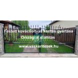 Ola33 kétszárnyú nagykapu , festett