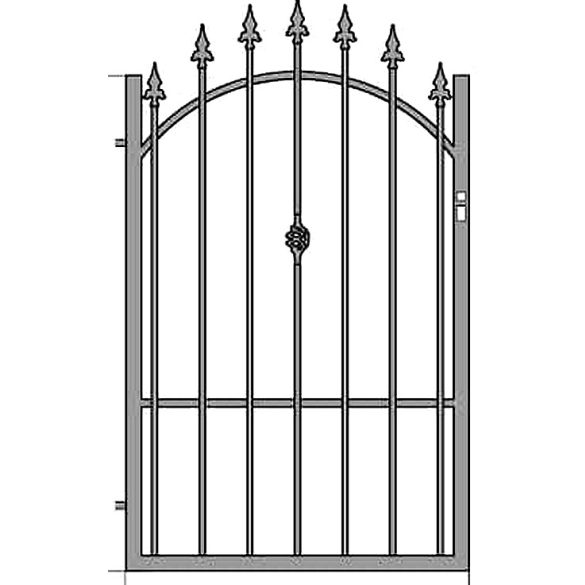 Zuzia3  egyszárnyú kapu, alapozott