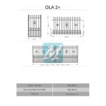 OLA 2+  kerítés betét elem  , festett