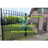 Kovácsoltvas kerítés köz elem, festett