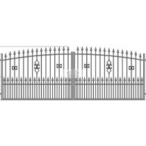   Zuzia2+ kétszárnyú nagykapu 400/150 , alapozott Készleten