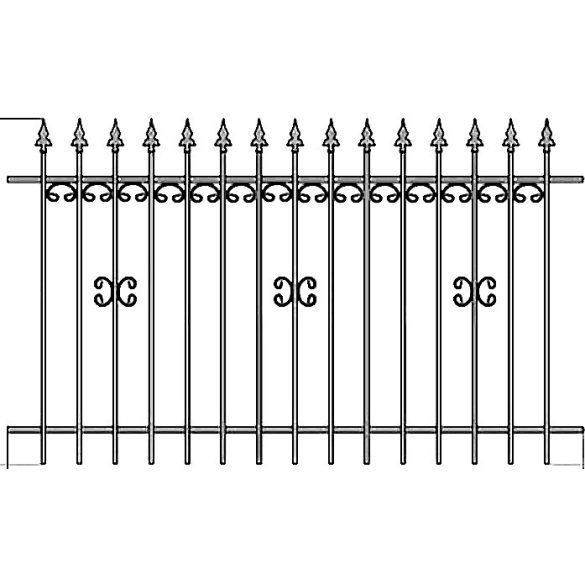 OLA 11 kerítés köz elem, festett