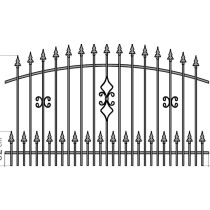 Zuzia2+ kerítés köz elem, alapozott