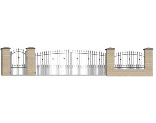 Zuzia2+ kovácsoltvas jellegű kerítés , alapozva