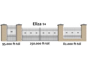 Eliza1+ kovácsoltvas jellegű kerítés festve